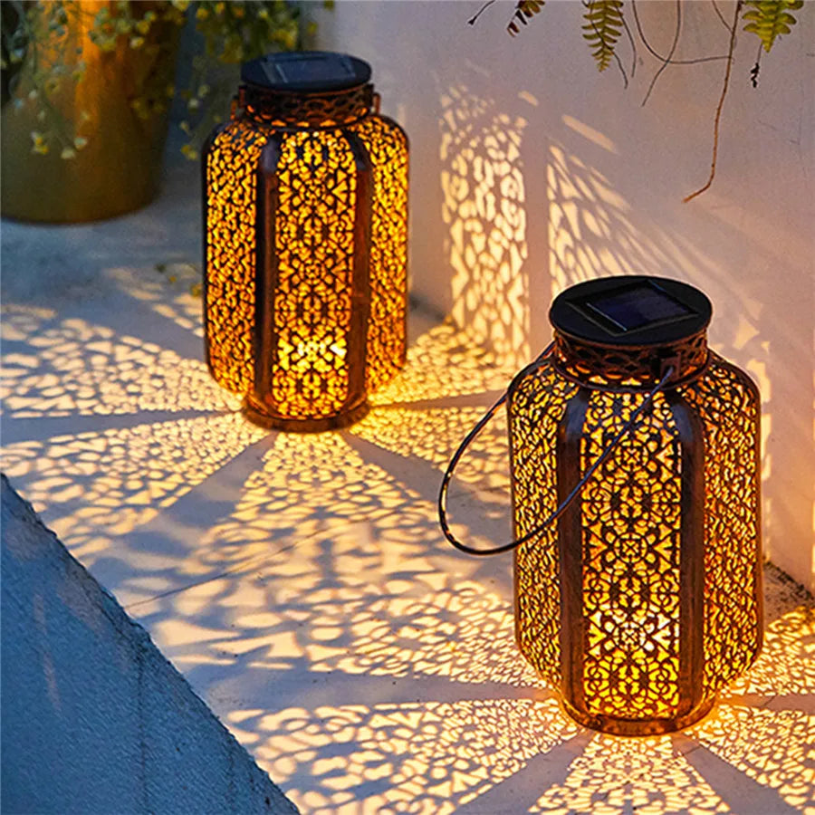 Floroux Art Deco Solar Lamp | Elegant Garden Lighting | Durable LED Lamp | Decorative Outdoor Light