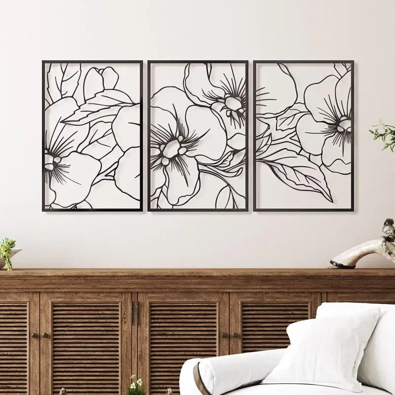 Art mural floral en ligne simple