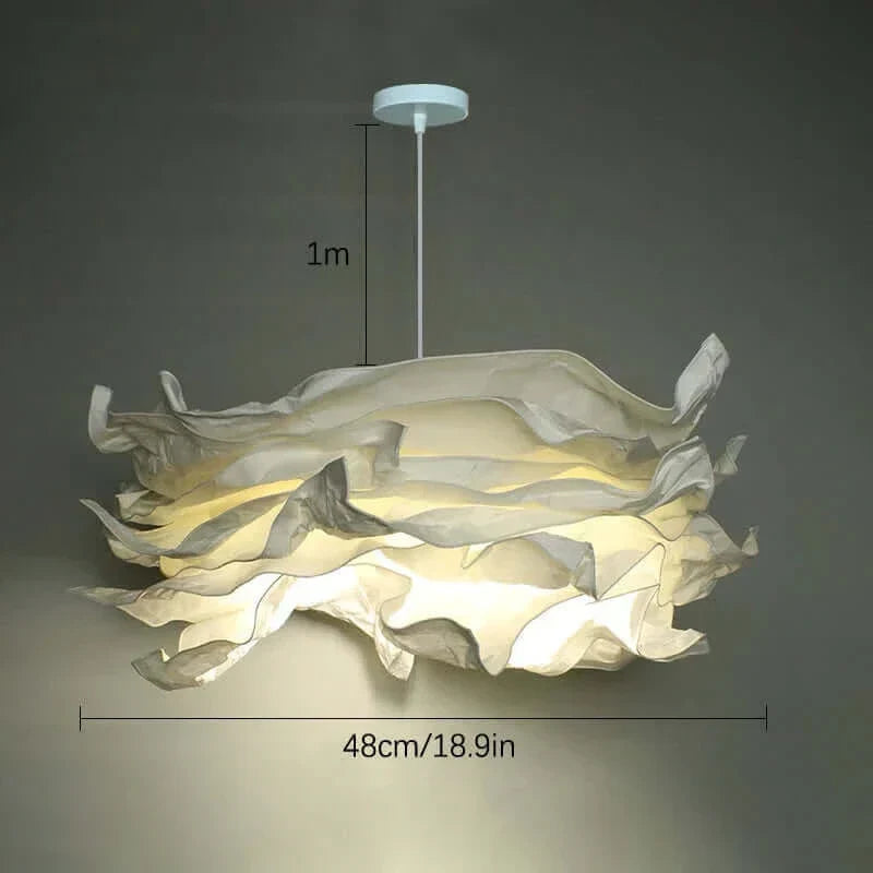 Abat-jour en papier en forme de nuage jusqu'à 70 cm de large