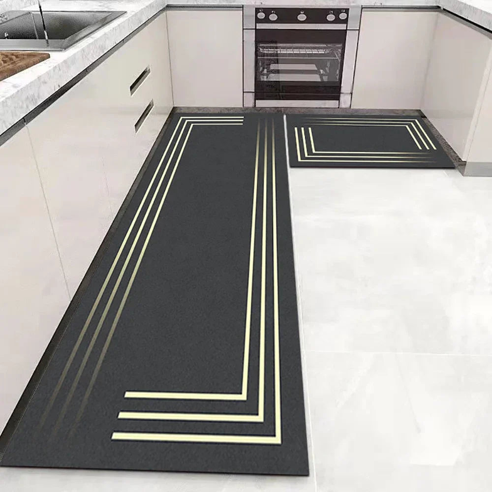 Tapis couloir doux et antidérapant – Tapis de sol polyvalent et lavable pour la cuisine, la chambre, le salon, le couloir et la salle de bain