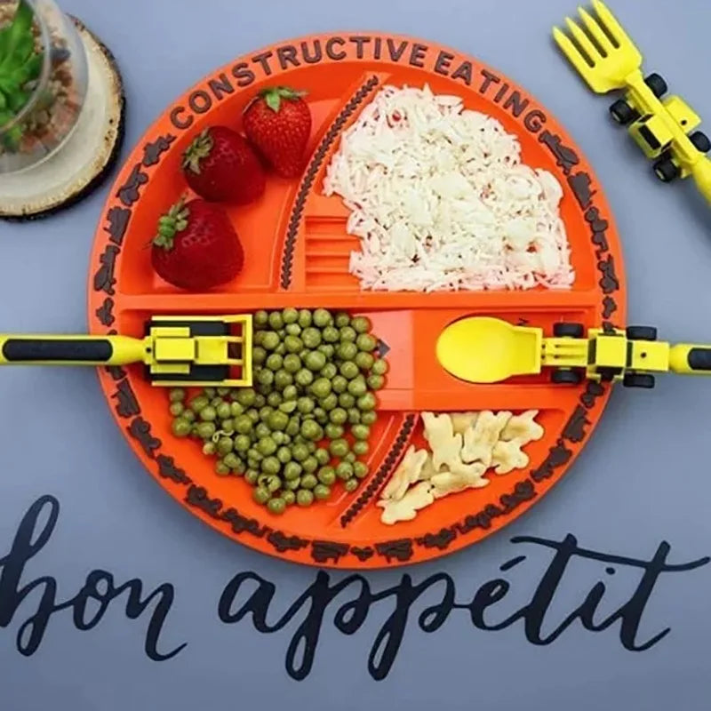 ConstructoFork - Ensemble de couverts pour enfants robuste pour la construction