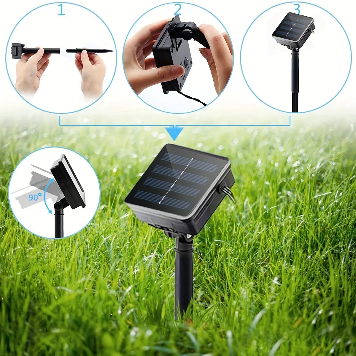 Floroux | Lampe en corde de chanvre alimentée par solaire | Éclairage décoratif durable pour jardin et terrasse