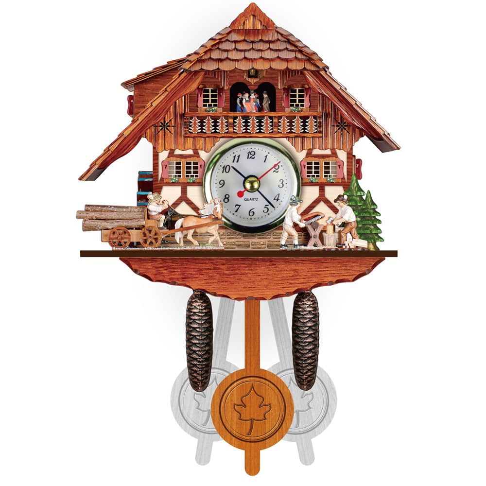 Horloge murale rétro à coucou