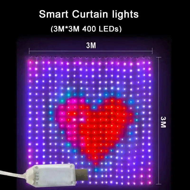 Lumières de Noël à LED intelligentes - Lumières féeriques programmables pour chambre, mariage et décoration de vacances avec synchronisation musicale et télécommande