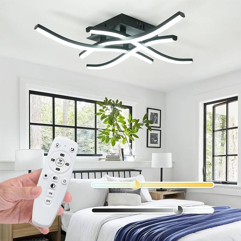 LumièreCourbe - Lampe LED Moderne pour Balcon et Intérieur