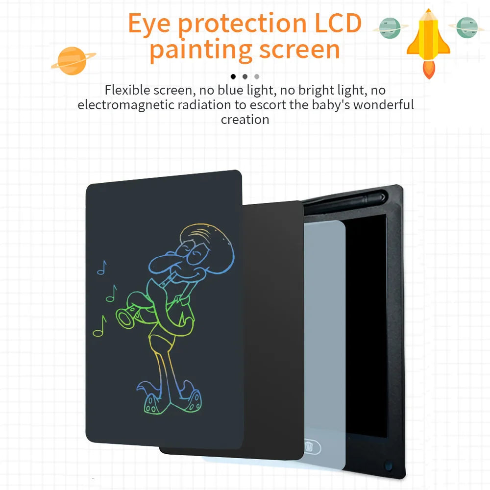 Tablette de dessin LCD de 8,5 pouces pour enfants - Bloc-notes coloré et tableau d'écriture, cadeau de pad de graffiti magique