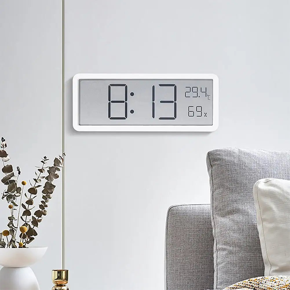TechHorloge – Horloge Murale Numérique Multifonction avec Affichage LCD
