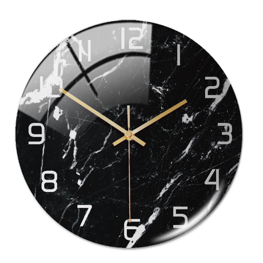 Horloge murale en marbre élégant avec mécanisme silencieux