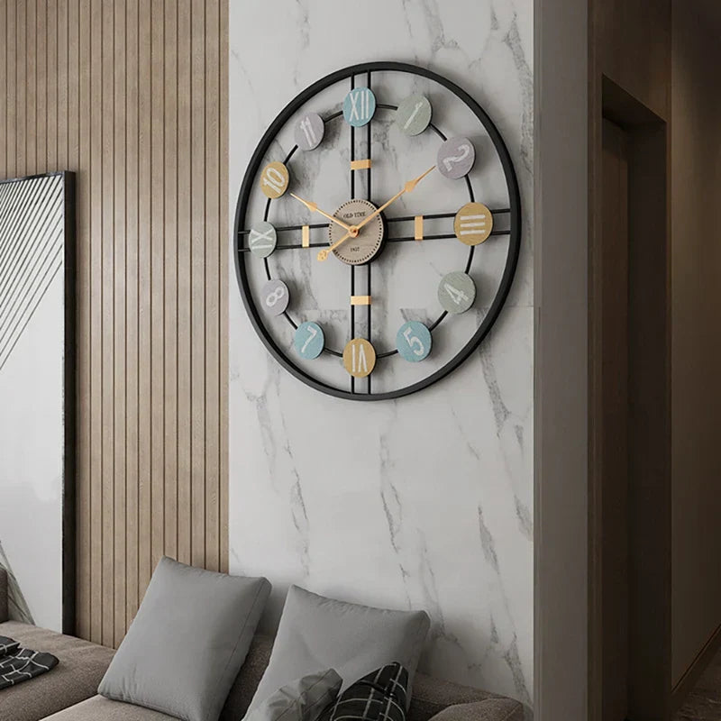 Floroux | Horloge murale vintage grande