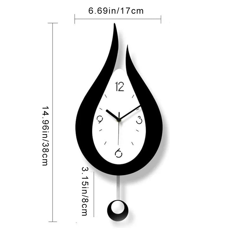 WaterDrop Clock - Pendule minimaliste murale