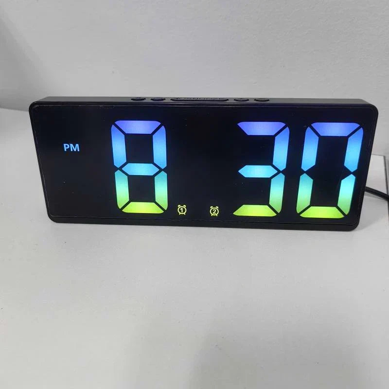 Floroux LED alarm clock with voice control | Silent night mode | Modern design