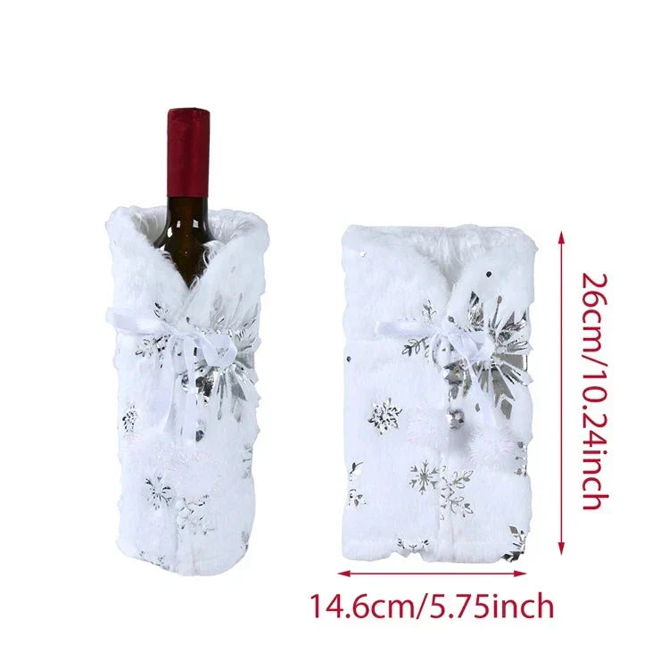 Festive Cheers Housses de bouteille de vin - Housses de bouteille de vin élégantes pour les fêtes