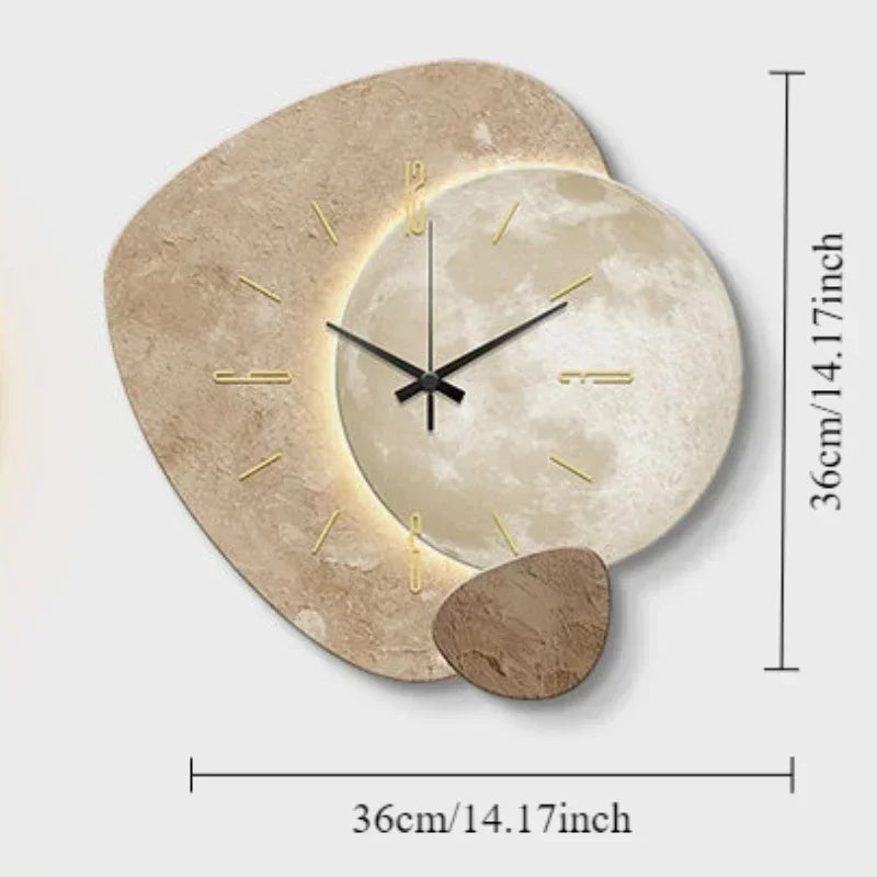 CreamWind Horloge – Horloge mural moderne et élégante avec LED