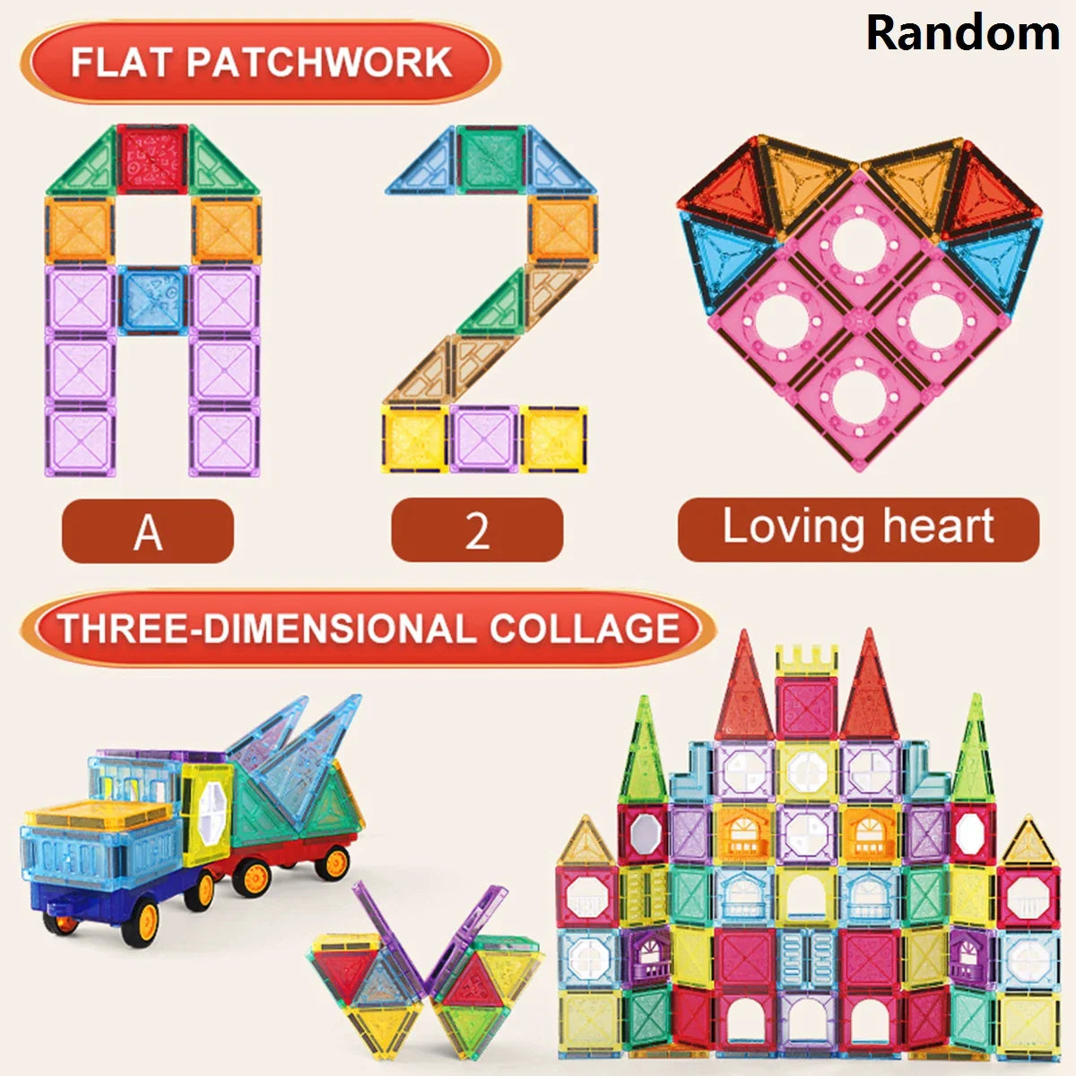Blocs de construction magnétiques pour enfants de 3 à 8 ans - Jouets magnétiques éducatifs pour tout-petits et enfants d'âge préscolaire, jeu créatif pour garçons et filles