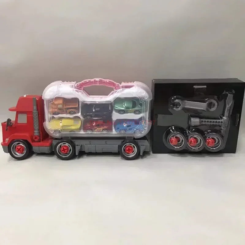 Lightning McQueen Voiture de Tirage Set - Disney Pixar Cars Jouets pour Enfants, Cadeau Amusant avec Jackson Storm & Mack