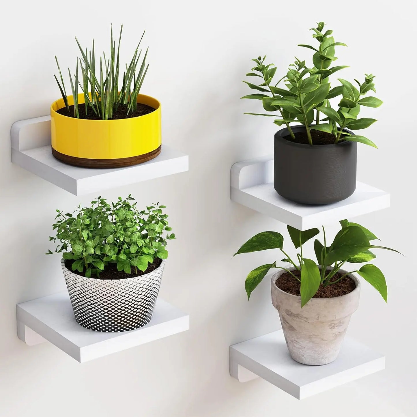 Petites étagères en bois flottant paquet de 4