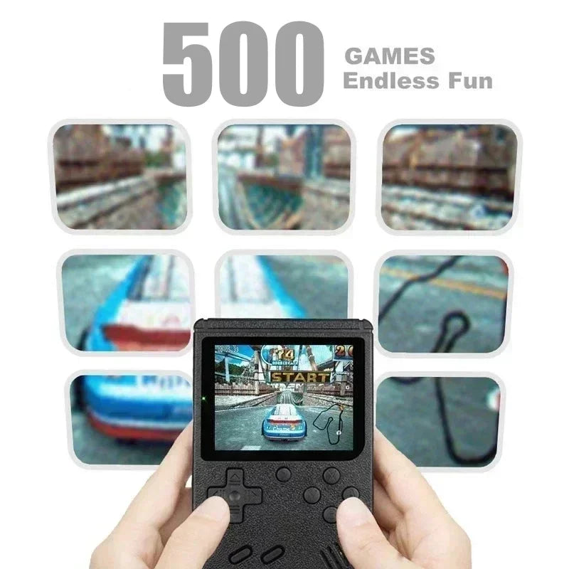 Mini Retro Console de Jeu Portable - Écran LCD de 3,0 Pouces, 500 Jeux 8-Bit Intégrés, Cadeau de Noël Parfait pour les Enfants