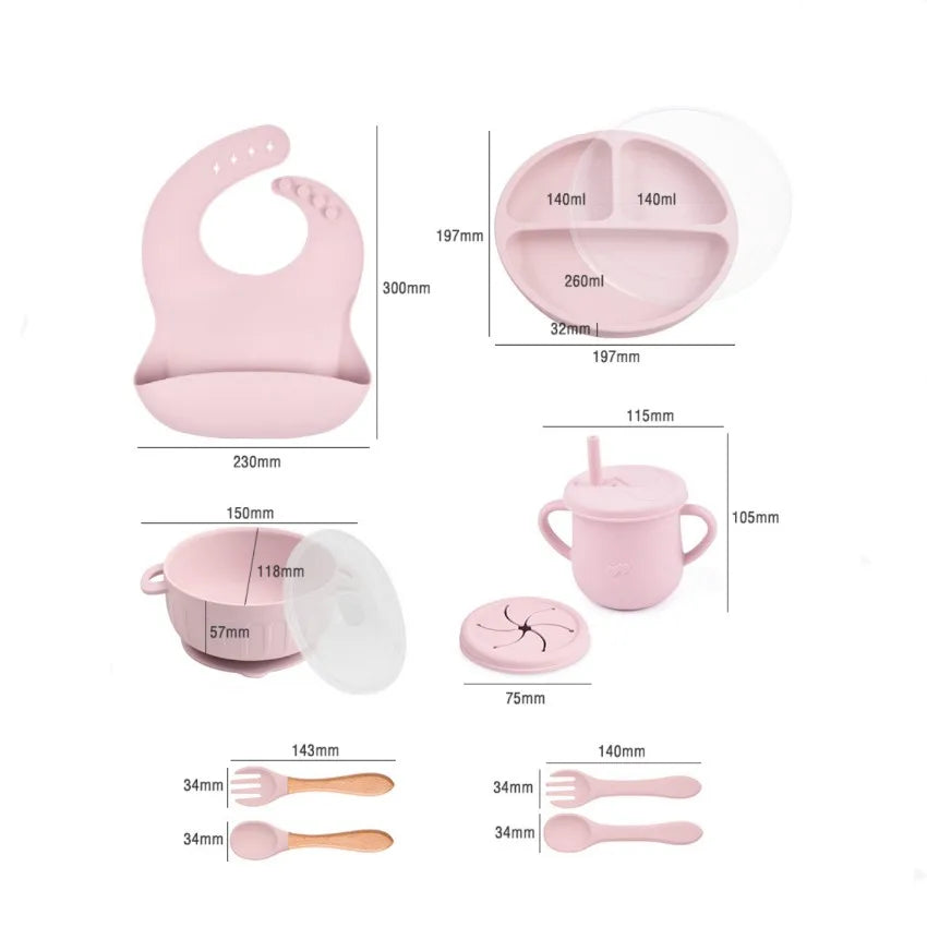 BabyCare Set - Ensemble de vaisselle pour enfants 10 pièces sans BPA