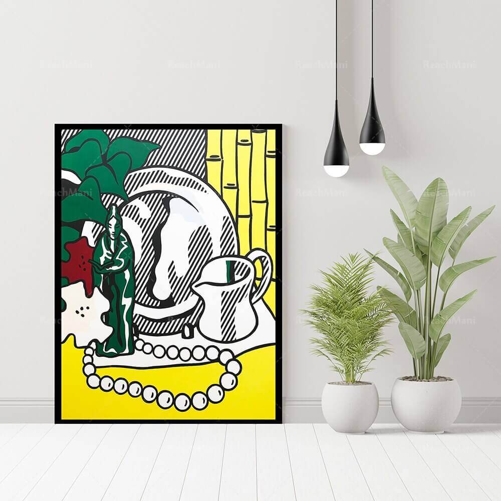 Affiche en toile en coton premium Pop Art de Lichtenstein