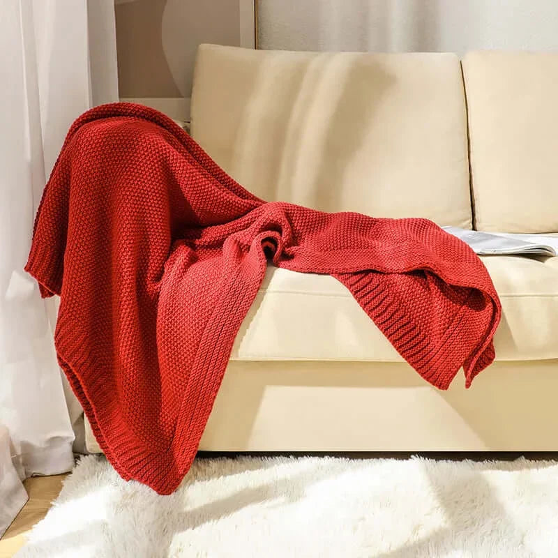 Couverture en tricot torsadé douce et confortable