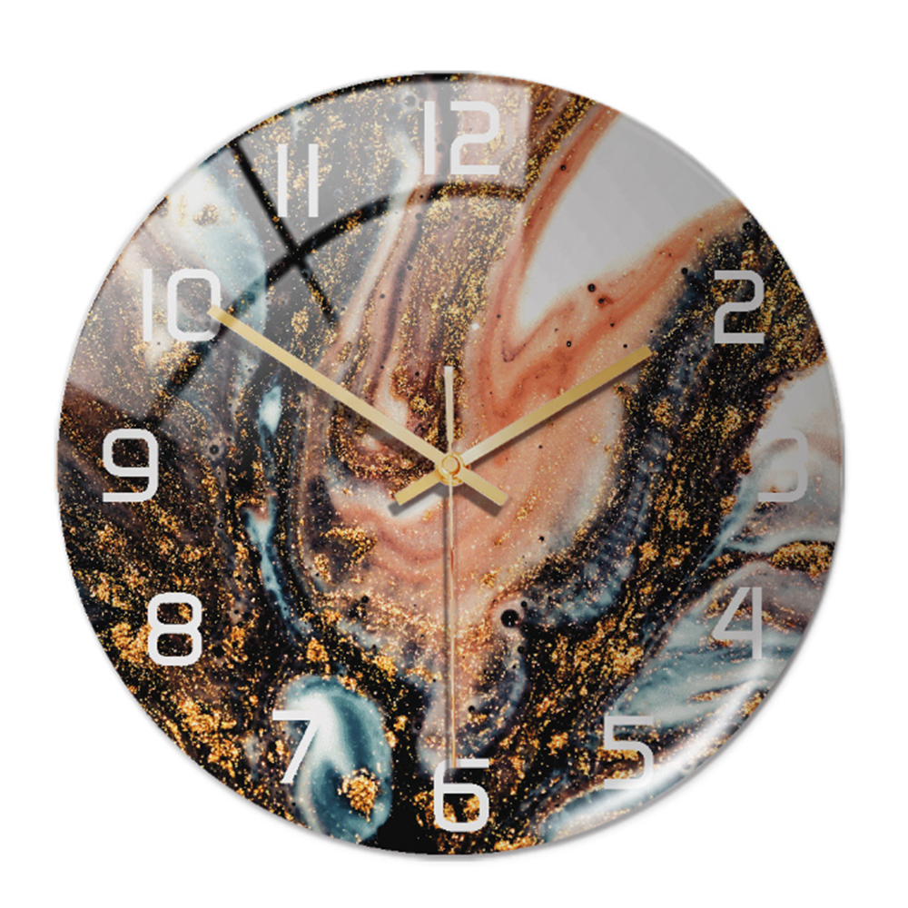 Montre murale en marbre stylé avec mécanisme silencieux