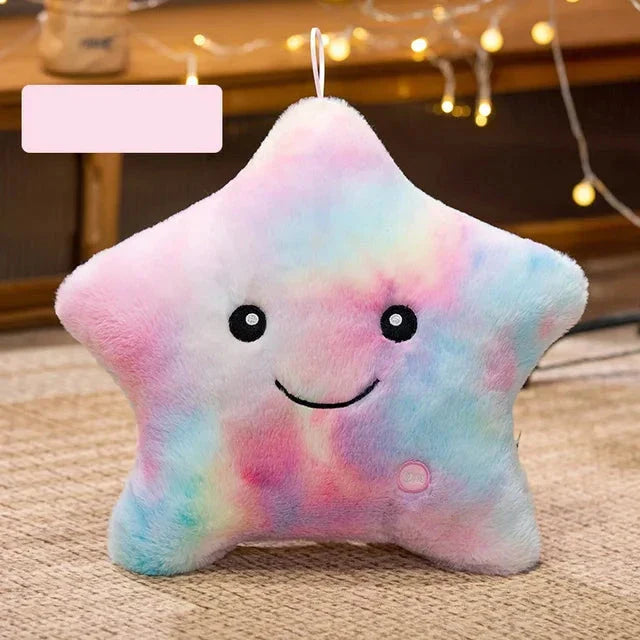 Lumière en peluche étoile LED - Coussin en étoile lumineux et doux, jouet en peluche pour enfants et décoration intérieure, parfait cadeau d'anniversaire