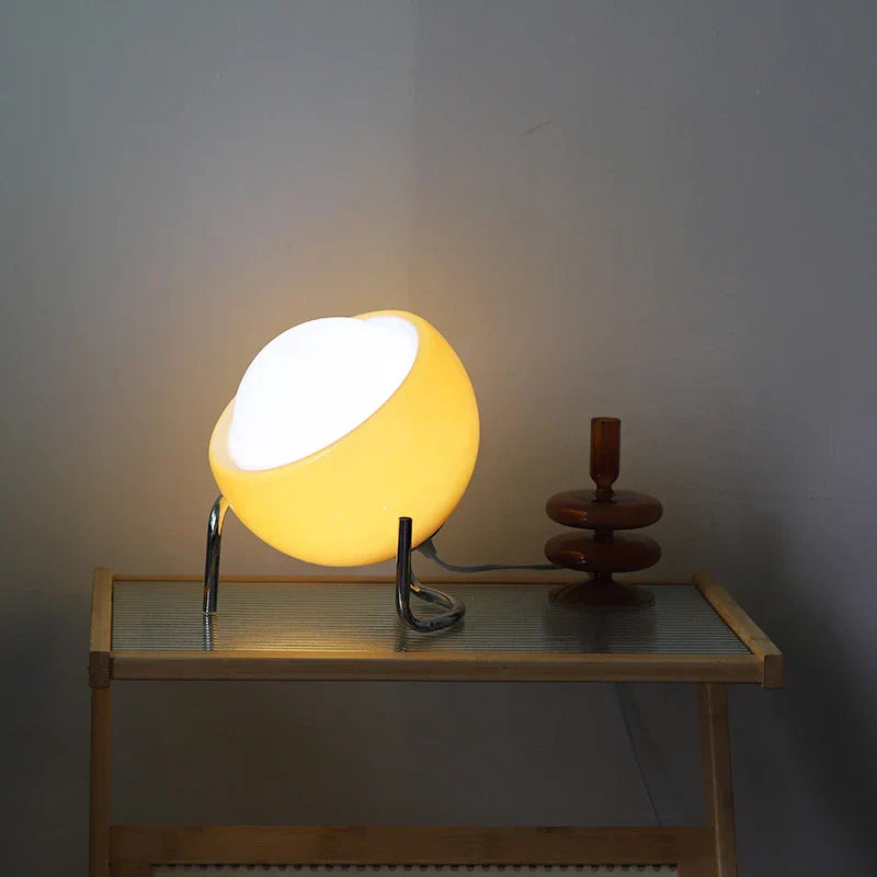 Bauhaus Moyen Âge Lampe de table intérieure Chambre Lampe de nuit Salon Verre décoration créative Lampe de bureau Nordique LED Rétro Lampes de chevet