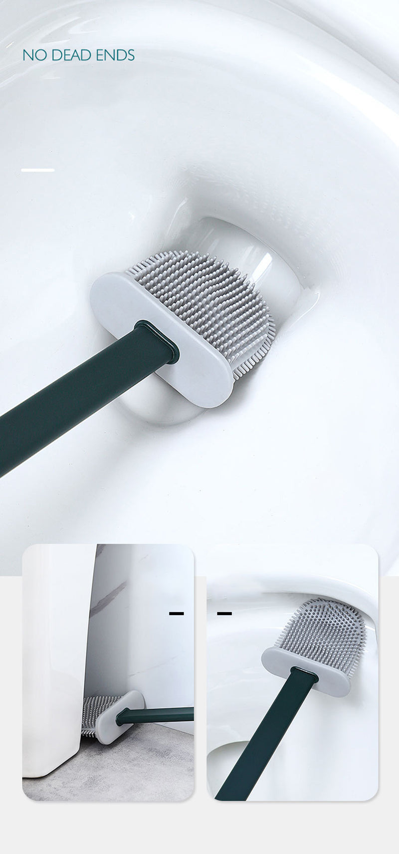 ToiletPro - Brosse en Silicone Flexible pour un Nettoyage Parfait des Toilettes