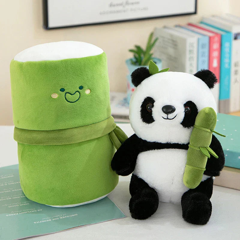 Floroux Mia - Figurine en peluche Floroux douillette avec un mignon ami en bambou