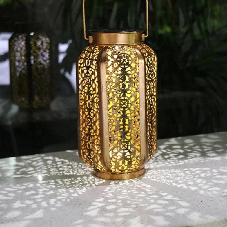 Floroux Art Deco Solar Lamp | Elegant Garden Lighting | Durable LED Lamp | Decorative Outdoor Light