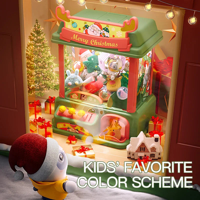 Machine à Haricots Interactive Noël Poupée Premium Set A - Jouet Amusant à Monnaie pour Enfants, Idée de Cadeau Festif