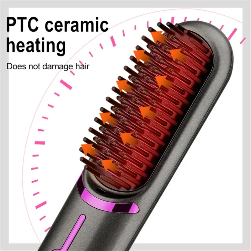 Tima Brush - Brosse lissante sans fil rechargeable