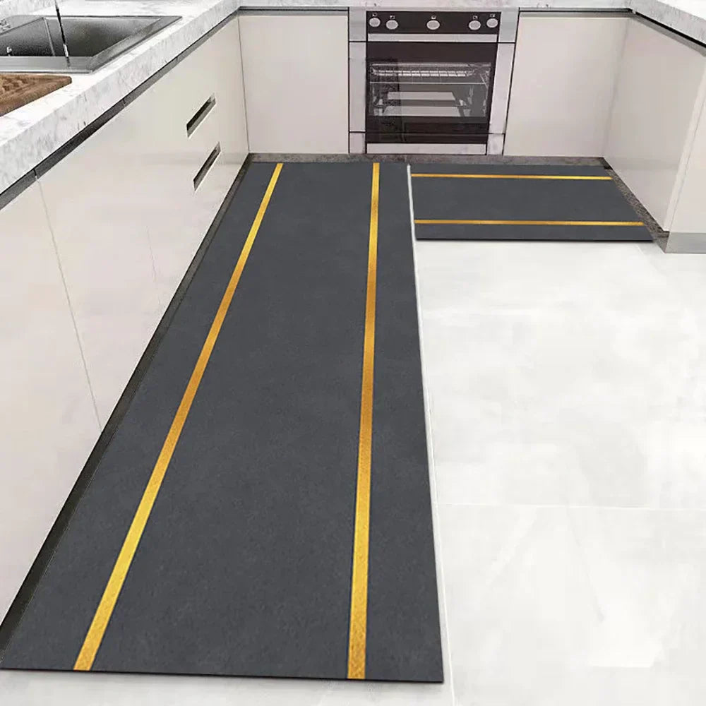 Tapis couloir doux et antidérapant – Tapis de sol polyvalent et lavable pour la cuisine, la chambre, le salon, le couloir et la salle de bain