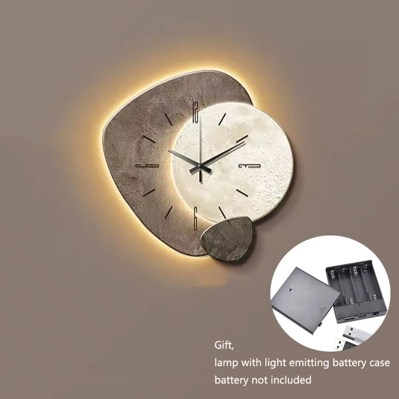 CreamWind Horloge – Horloge mural moderne et élégante avec LED