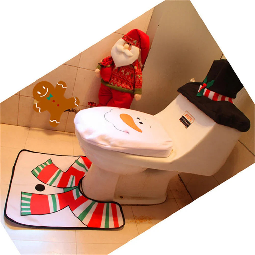 Floroux | Housse de siège de toilette avec motif de Noël