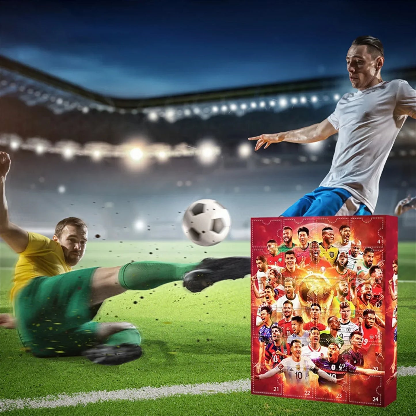 Calendrier de l'Avent de Soccer 2024 - Ensemble de compte à rebours de 24 jours pour enfants, Cadeaux de Noël sportifs amusants