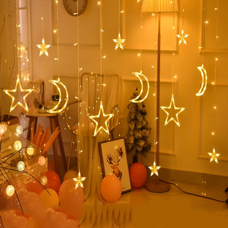 LumiresFestives Guirlande - Envoûtantes Étoiles et Lunes Sangle