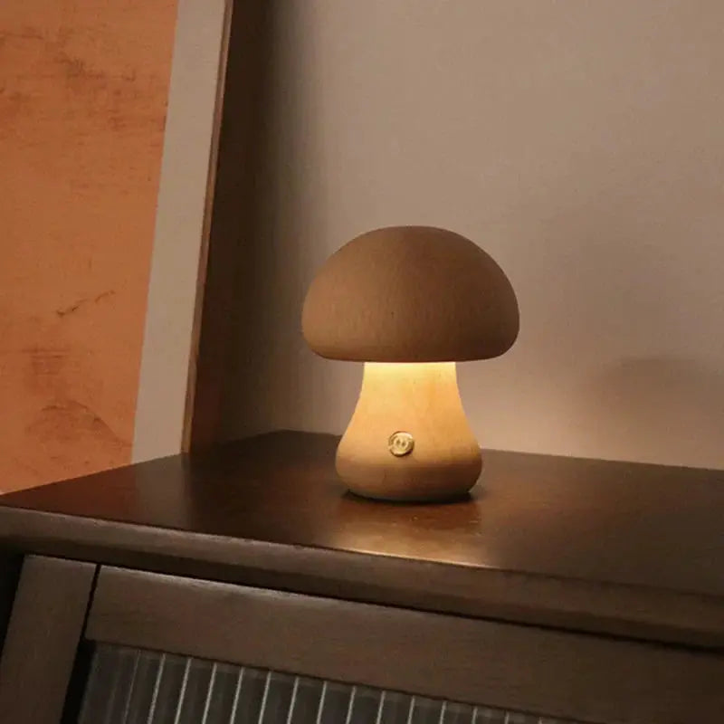 Lampe Tactile Champignon, Lumière Douce et Apaisante