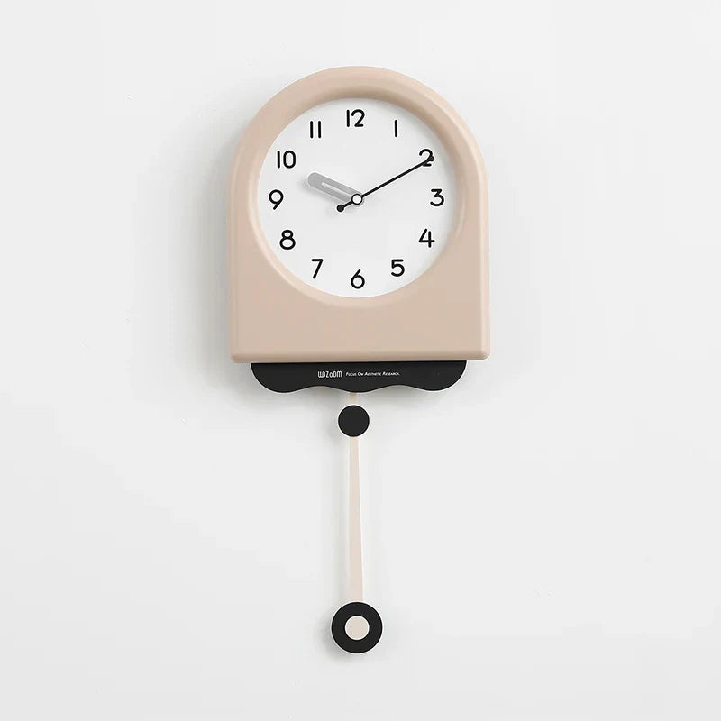 CremePendulum Clock - Horloge mural coréen au design moderne