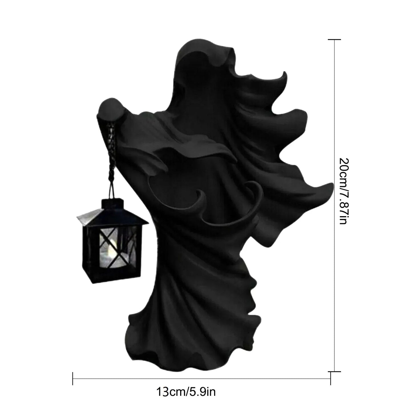 Figurine en résine Sorcière Lampe