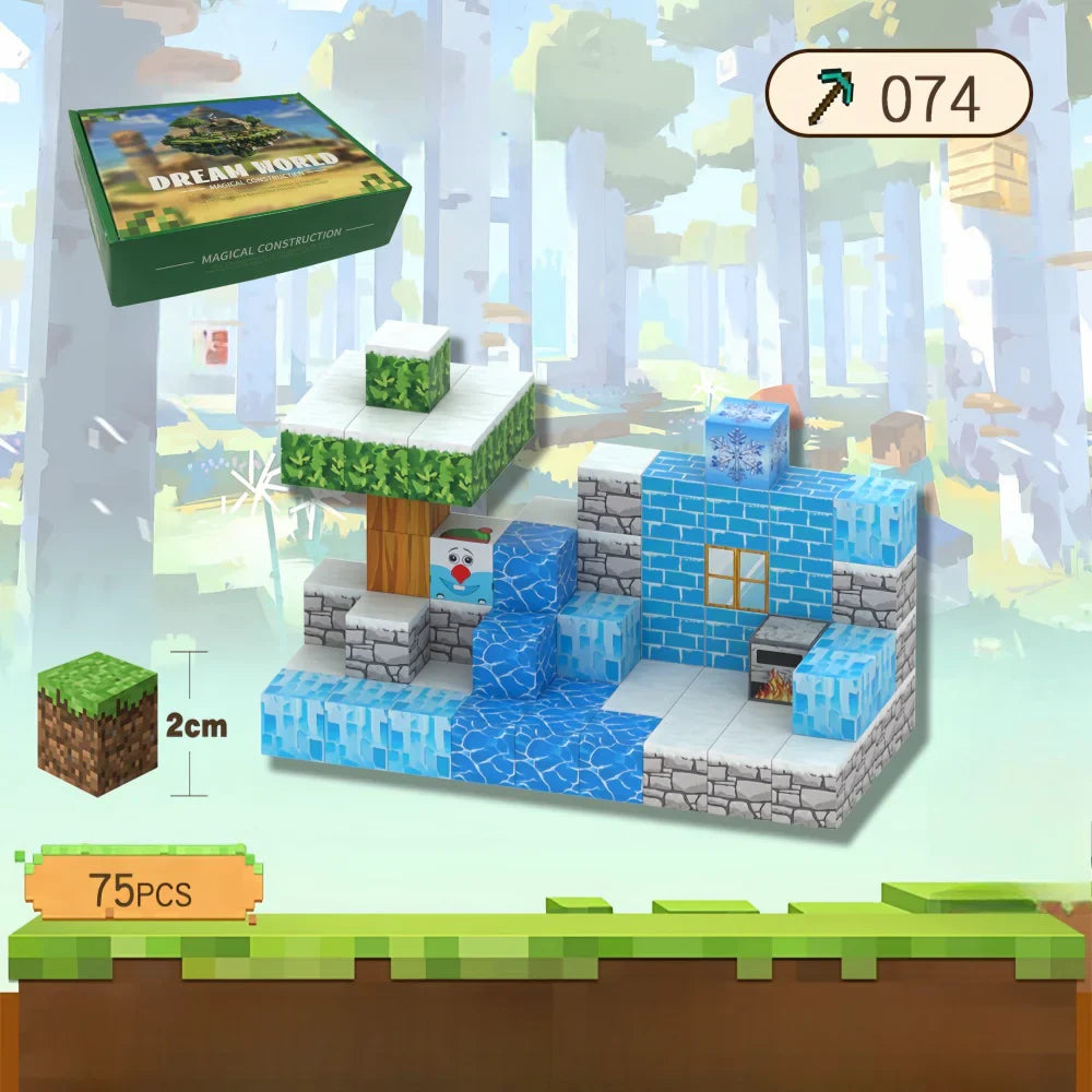 Set de Blocs de Construction Magnétiques pour Enfants - Jouets de Construction Magnétiques Créatifs, Cube Sensoriel Éducatif Cadeau pour Garçons et Filles