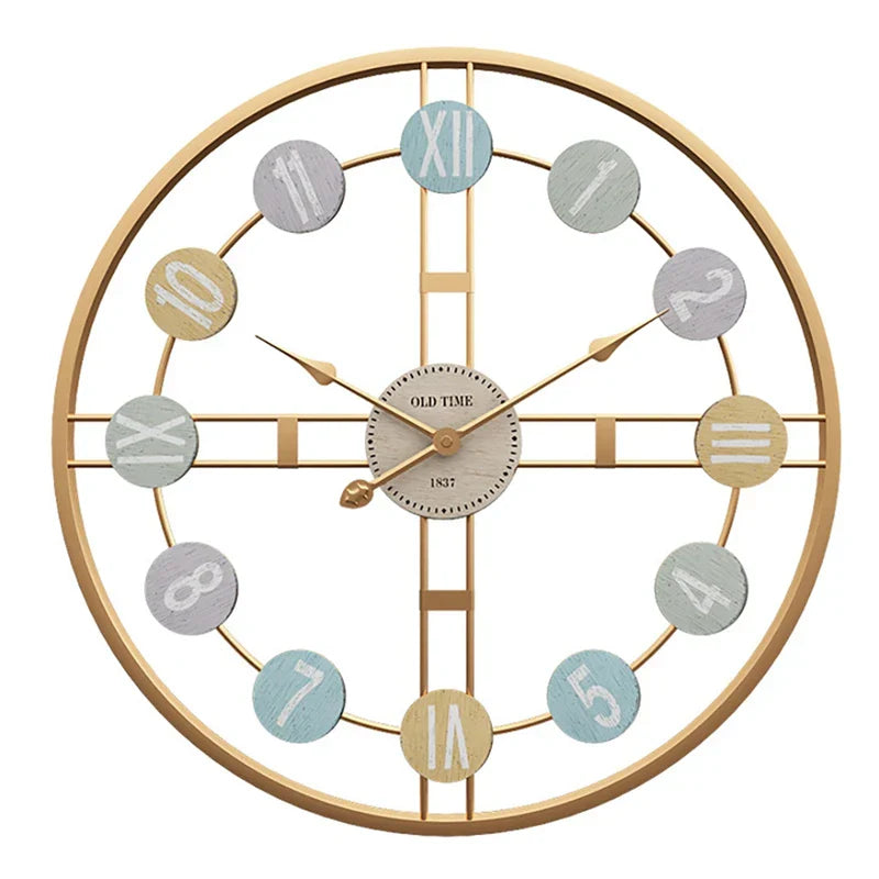 Floroux | Horloge murale vintage grande