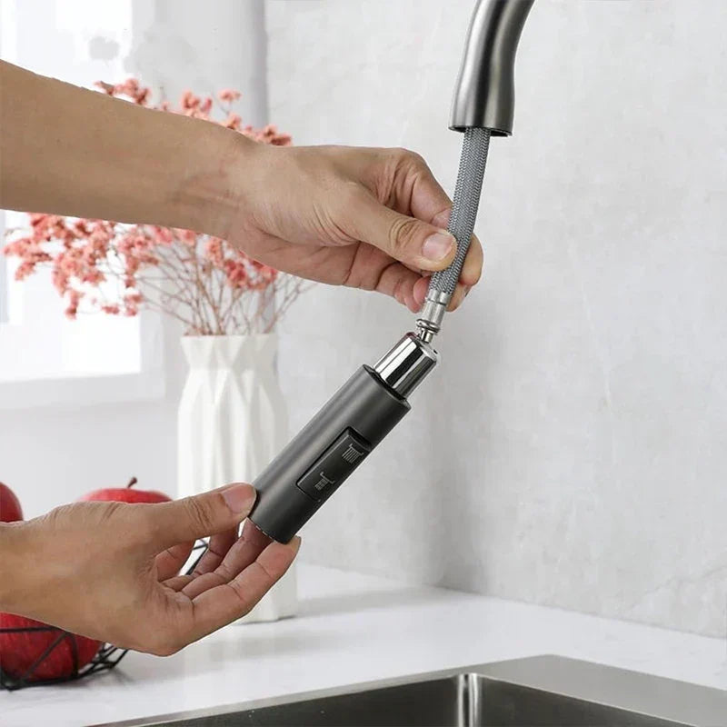 AquaStream Luxe – Robinet de cuisine réglable avec douchette