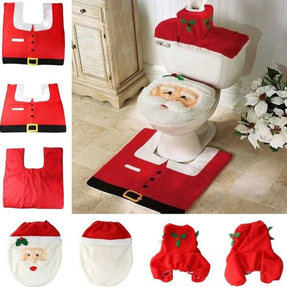 Floroux | Housse de siège de toilette avec motif de Noël