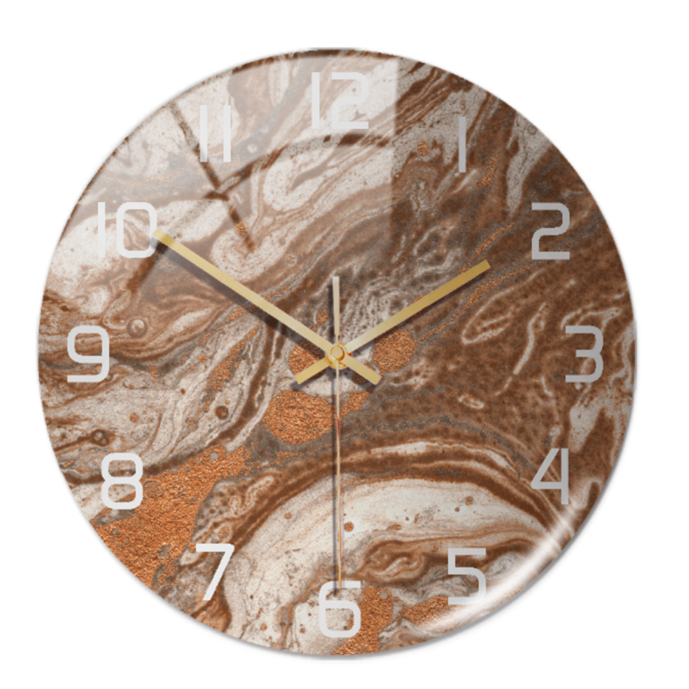 Horloge murale en marbre élégant avec mécanisme silencieux