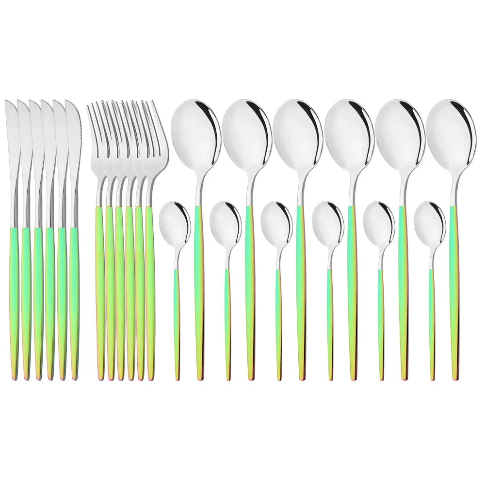 Floroux | Set de vaisselle en acier inoxydable