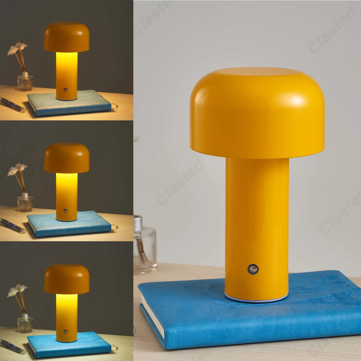 Lampe de table champignon designer italien - Lampe de nuit portable sans fil à toucher