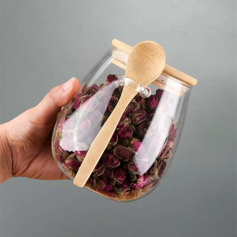 Récipient de stockage alimentaire en verre de cuisine