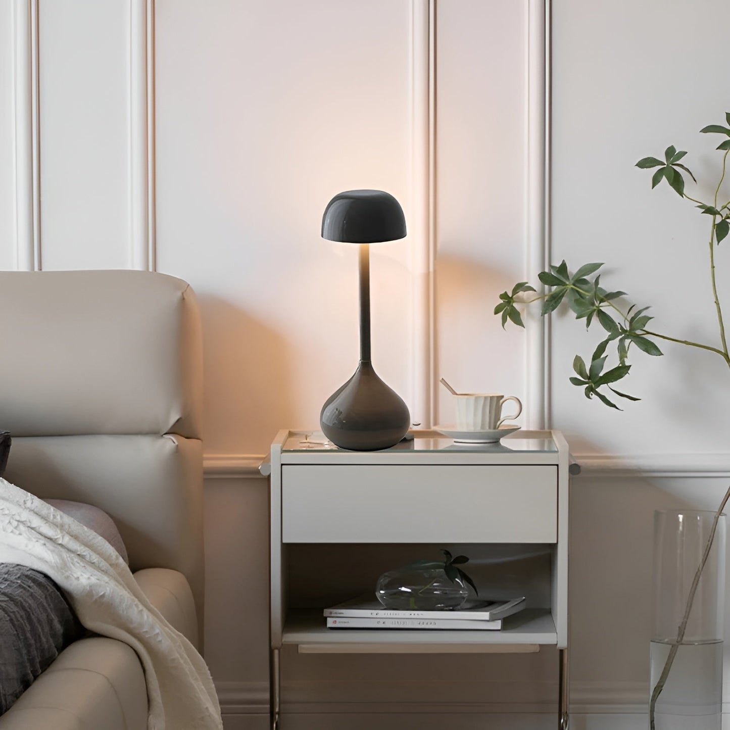 LumiTouch Lampe de Table LED Sans Fil – Élégante, Dimmable et Moderne