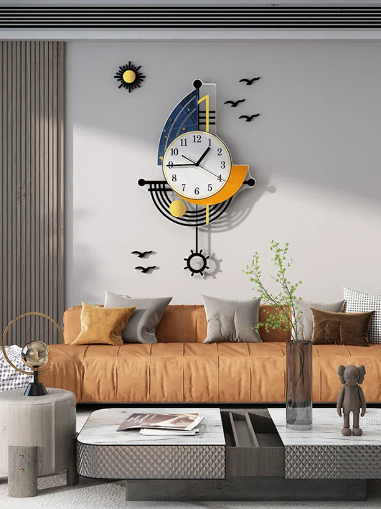 NauticTime Horloge - Élégante Horloge Murale Voilier